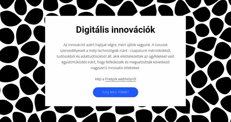 Digitális újítások Weboldal sablon