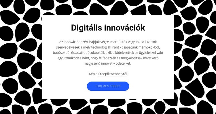 Digitális újítások Weboldal tervezés