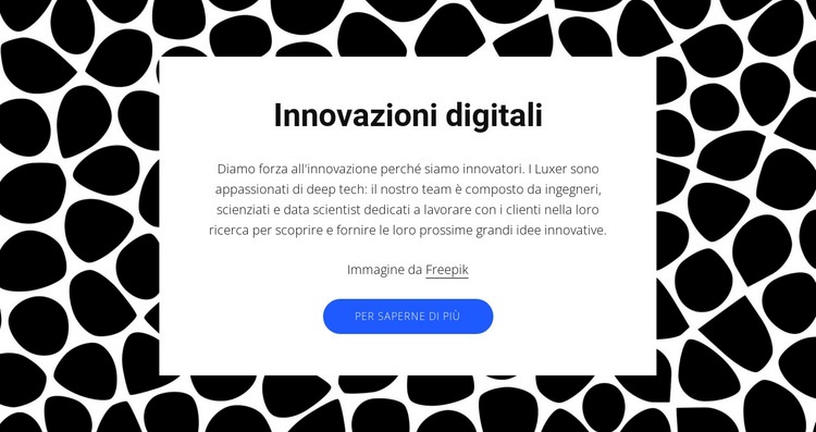 Innovazioni digitali Mockup del sito web