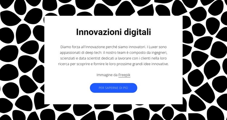 Innovazioni digitali Pagina di destinazione
