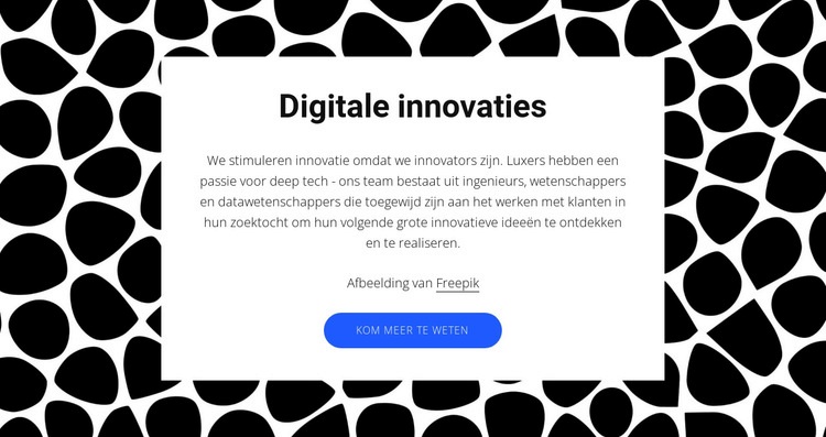 Digitale innovaties Sjabloon voor één pagina