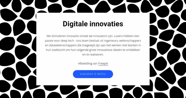 Digitale innovaties Website mockup