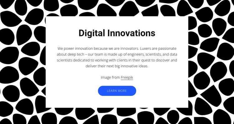 Digital innovations One Page Template
