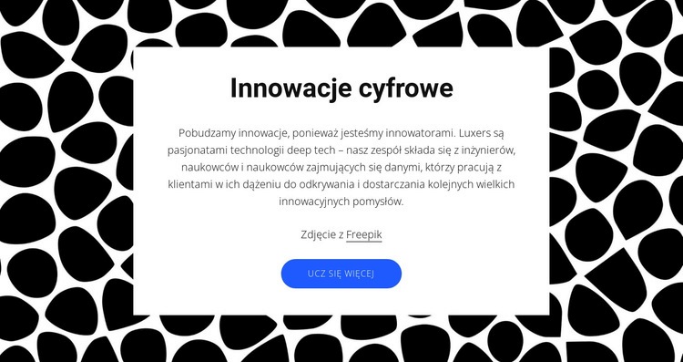 Innowacje cyfrowe Szablon jednej strony