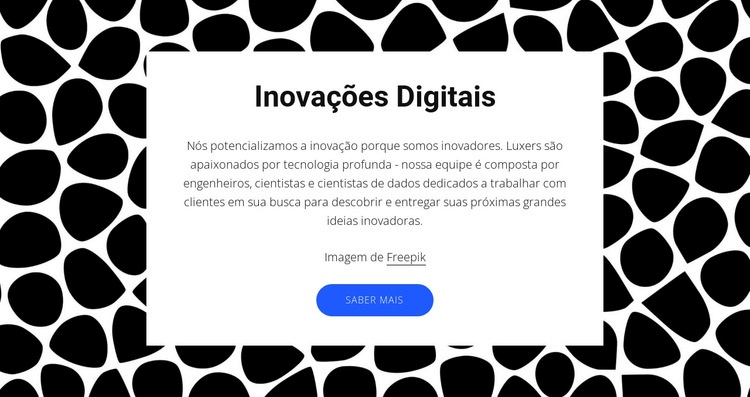 Inovações digitais Modelo de uma página