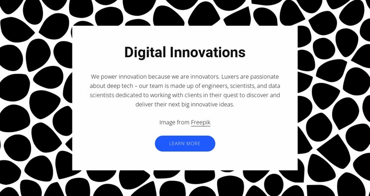 Digitala innovationer Html webbplatsbyggare