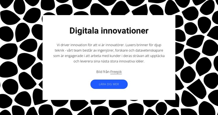 Digitala innovationer Webbplats mall