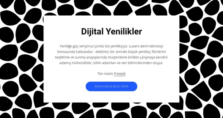 Dijital yenilikler Açılış sayfası