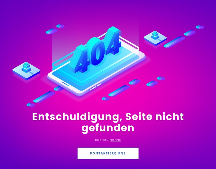 Seite nicht gefunden Website-Modell