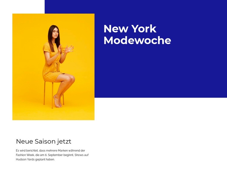 New Yorker Modewoche Landing Page