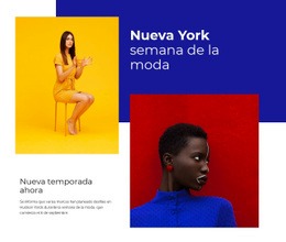 Diseño De Página Para Semana De La Moda De Nueva York