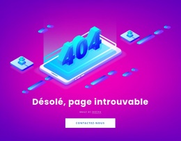 Page Non Trouvée - Maquette De Conception Web