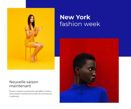 Semaine De La Mode De New York Modèle De Site Web Html