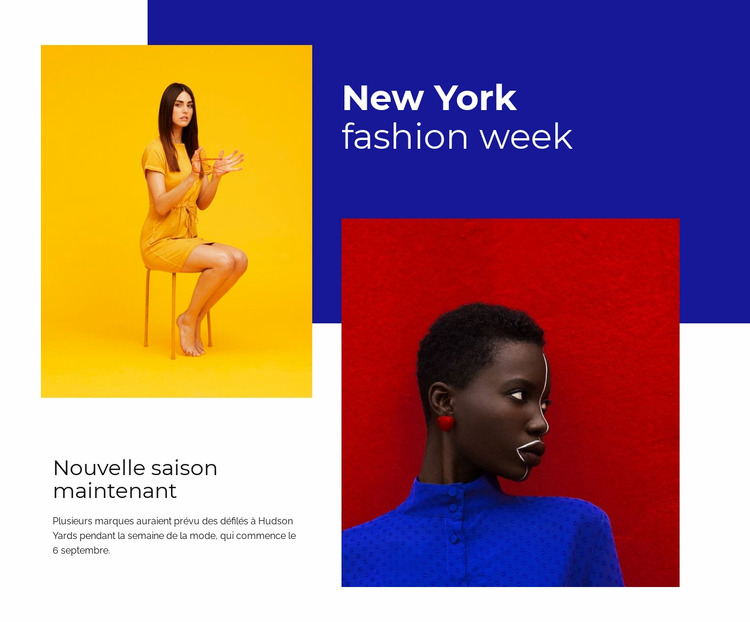 Semaine de la mode de New York Modèle Joomla