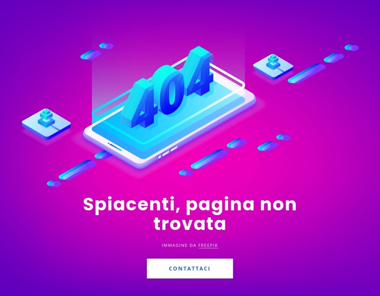 pagina non trovata Costruttore di siti web HTML