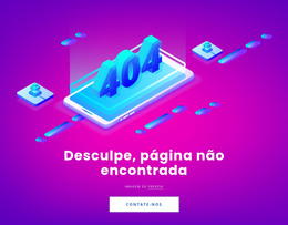 Página Não Encontrada - Modelo HTML5 Responsivo