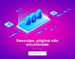 Página Não Encontrada - Lindo Modelo HTML5