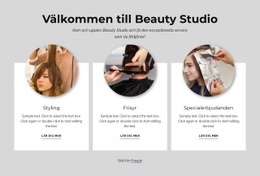 Välkommen Till Skönhetssalongen - Responsiv Webbplats