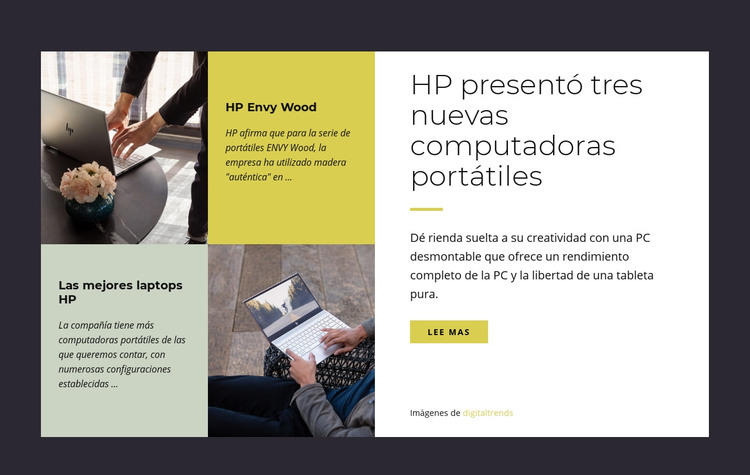 Laptops modernas Plantilla HTML