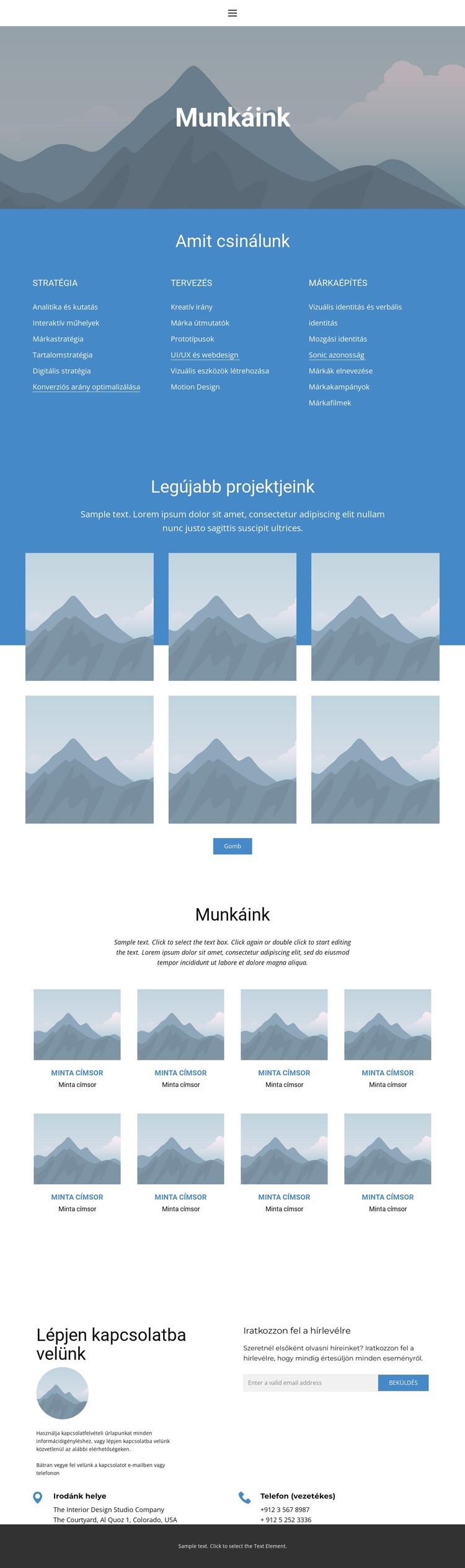 2. portfólió HTML Sablon