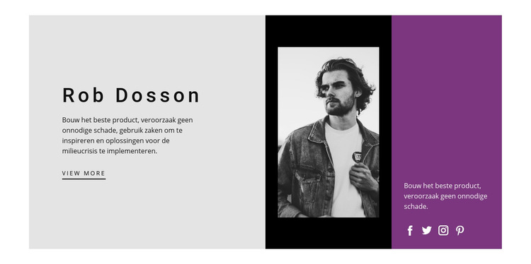 Celebrity-stijl Website sjabloon