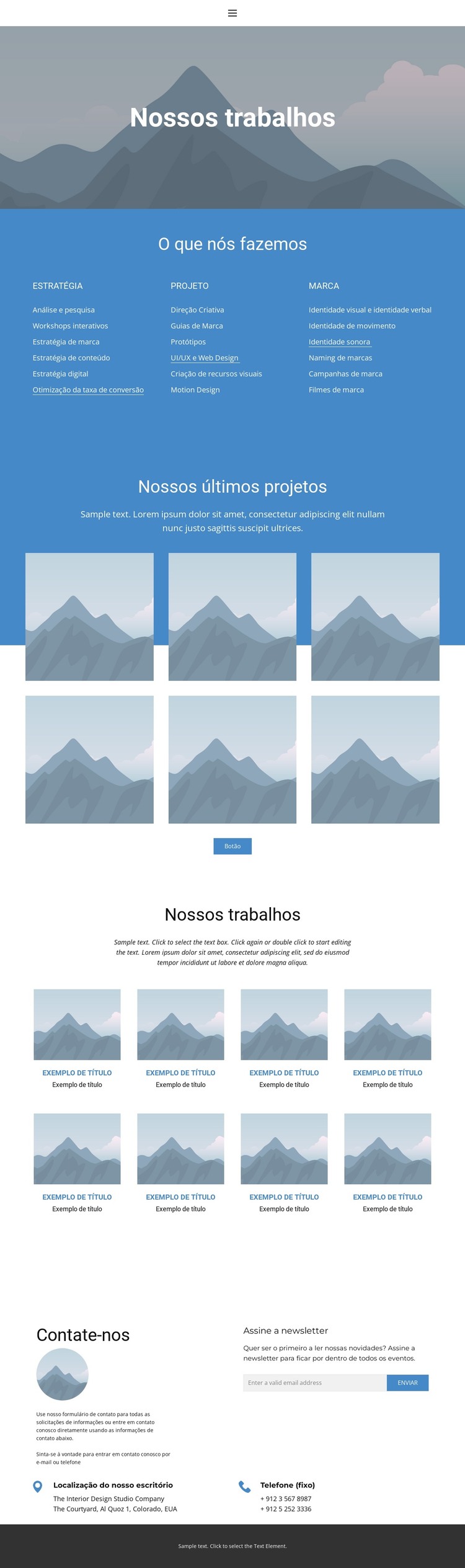 Portfólio 2 Modelo HTML