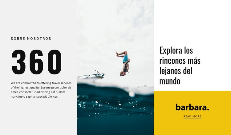 Vida del campamento de surf Plantilla HTML5