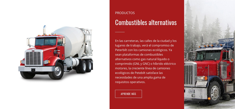 Combustibles alternativos Plantilla de sitio web