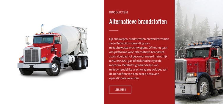 Alternatieve brandstoffen Website mockup