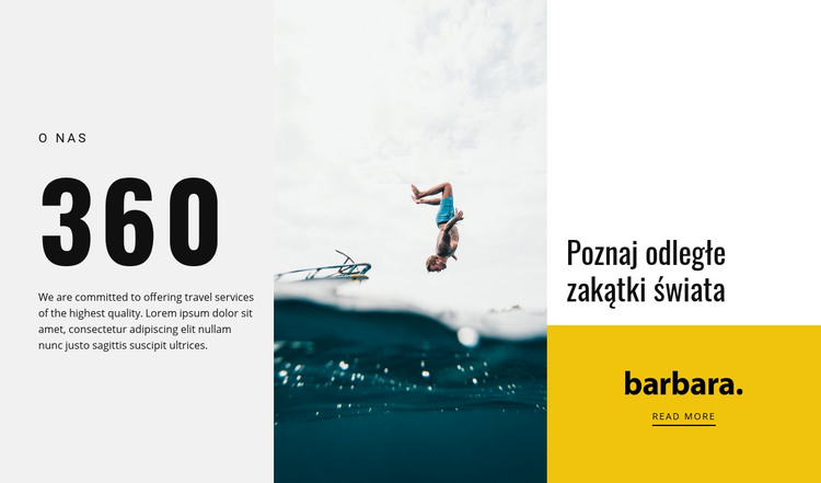 Życie na obozie surfingowym Szablon HTML