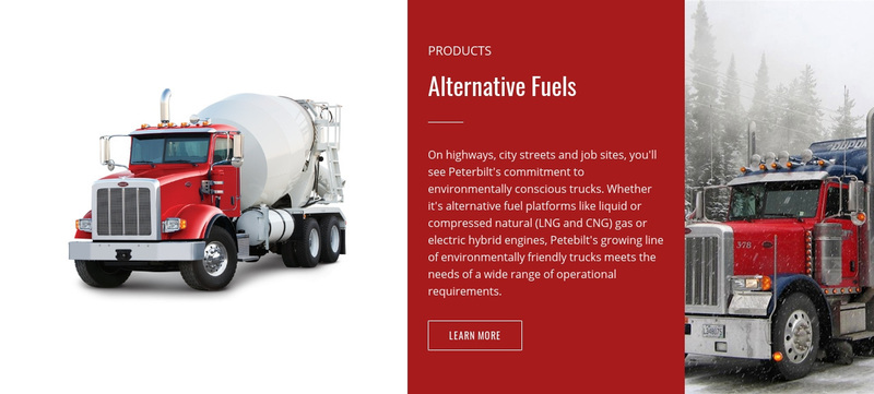 Alternative fuels  Squarespace Template Alternative