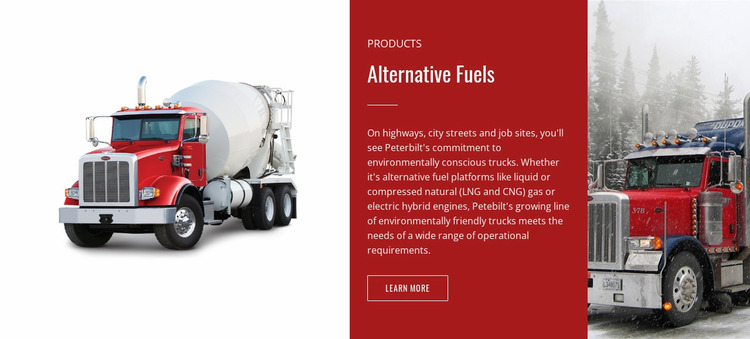 Alternative fuels  Website Mockup