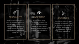 Die Geschichte Des Jazz – Anpassbare Professionelle HTML5-Vorlage