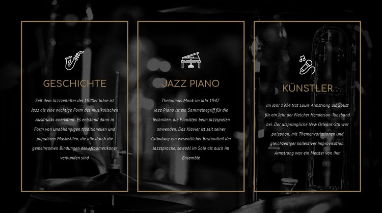 Die Geschichte des Jazz Website Builder-Vorlagen