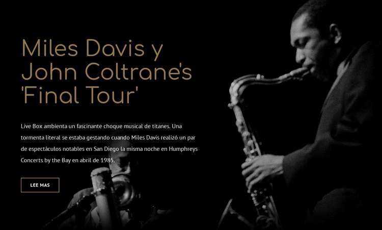 Gira final de Mile Davis Plantilla