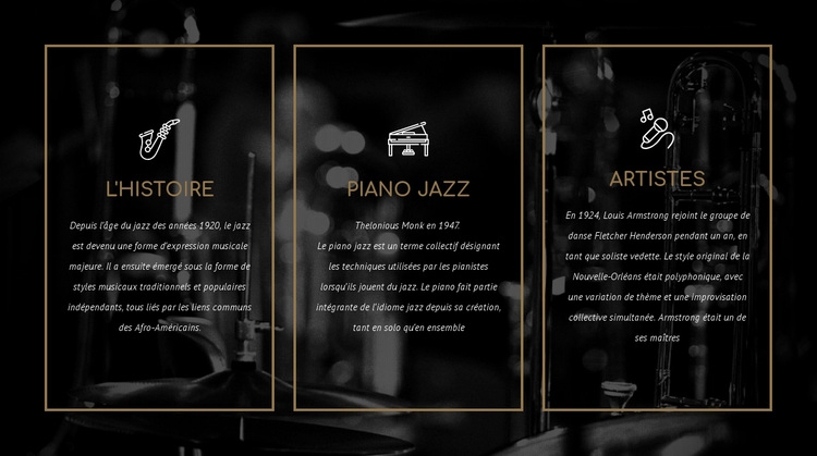 L'histoire du jazz Thème WordPress