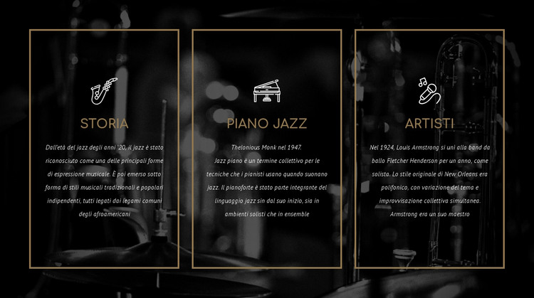 La storia del jazz Modello HTML