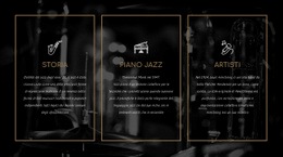 La Storia Del Jazz - Modello HTML5 Professionale Personalizzabile