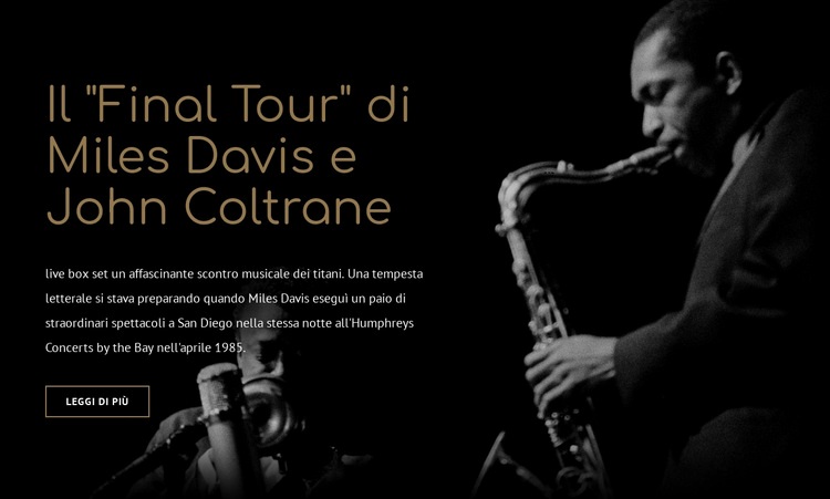 Tour finale di Mile Davis Modello HTML5