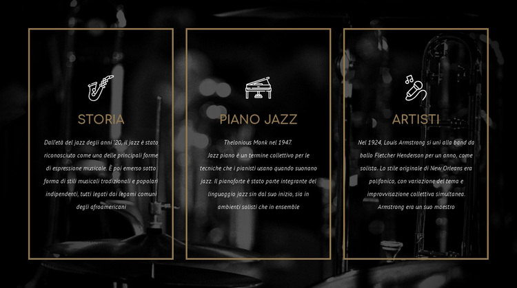 La storia del jazz Tema WordPress