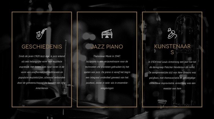 De geschiedenis van jazz Html Website Builder