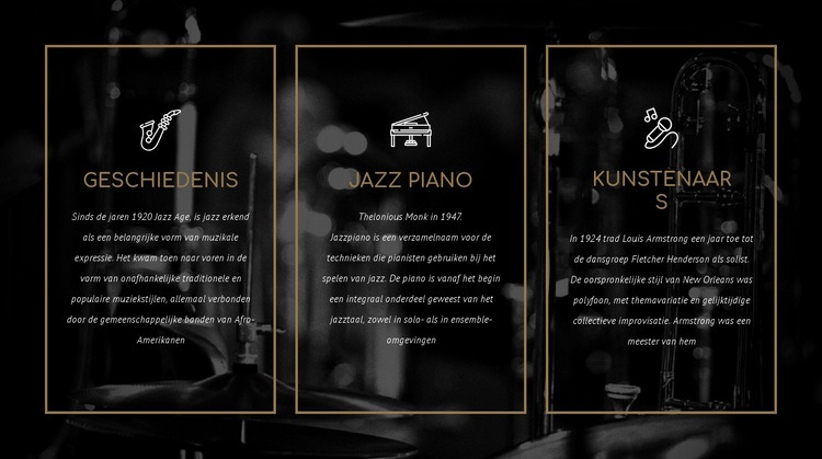 De geschiedenis van jazz Sjabloon voor één pagina