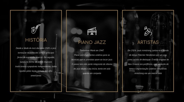 A história do jazz Template CSS