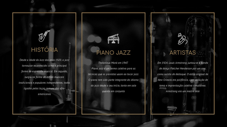 A história do jazz Template Joomla