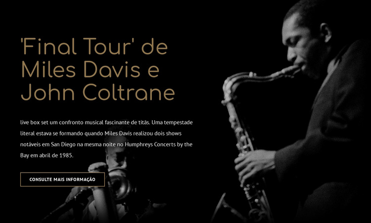 Tour final da Mile Davis Tema WordPress