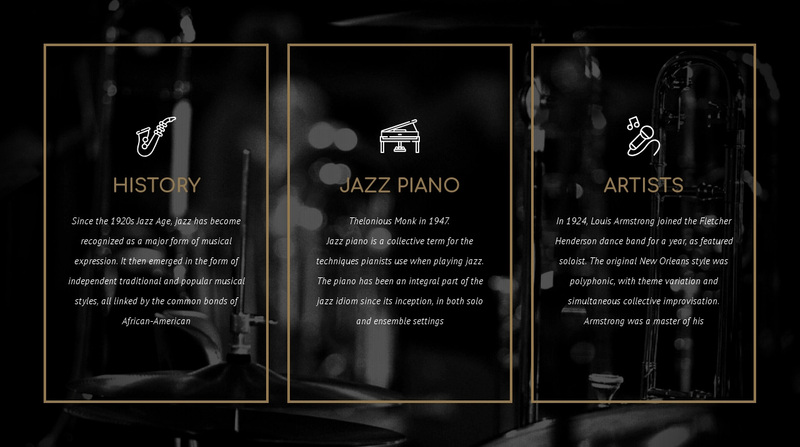 The history of jazz Squarespace Template Alternative