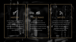 The History Of Jazz - Site Mockup