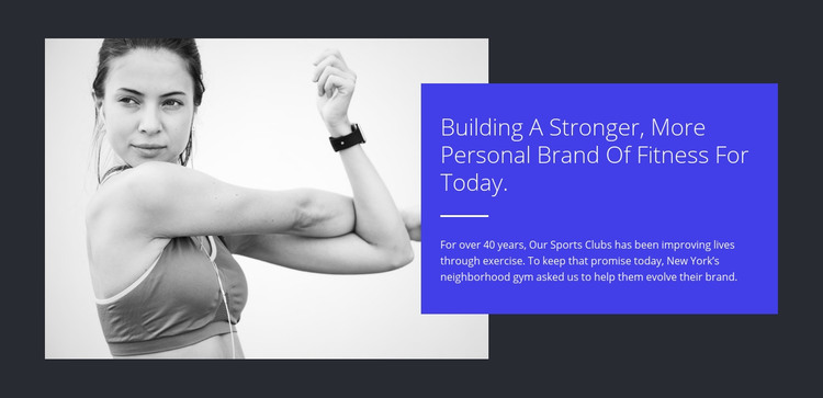 Build a strong body Homepage Design
