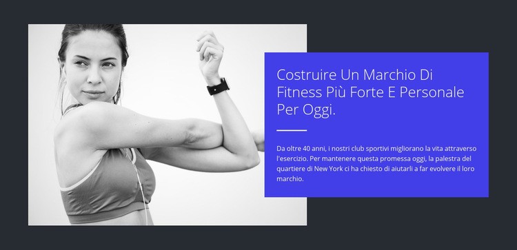 Costruisci un corpo forte Costruttore di siti web HTML