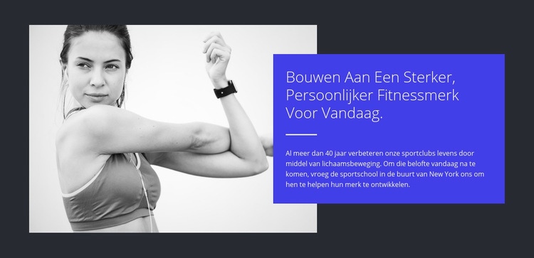 Bouw een sterk lichaam Website Builder-sjablonen